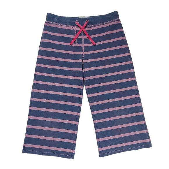 Mini Boden striped cropped raw hem sweatpants - Picture 1 of 8